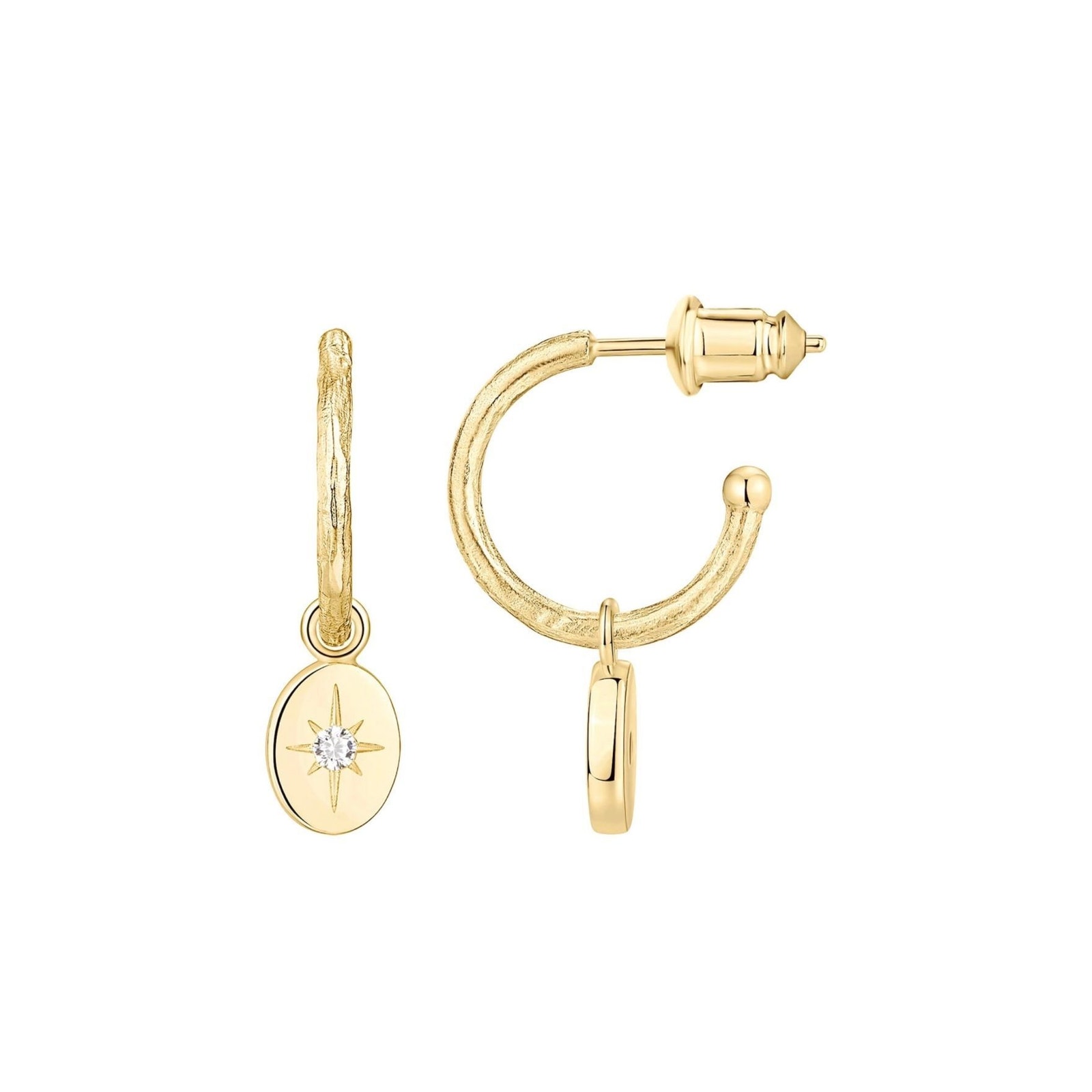 Pavoi 14k Gold Plated 925 Sterling Silver Post Huggies